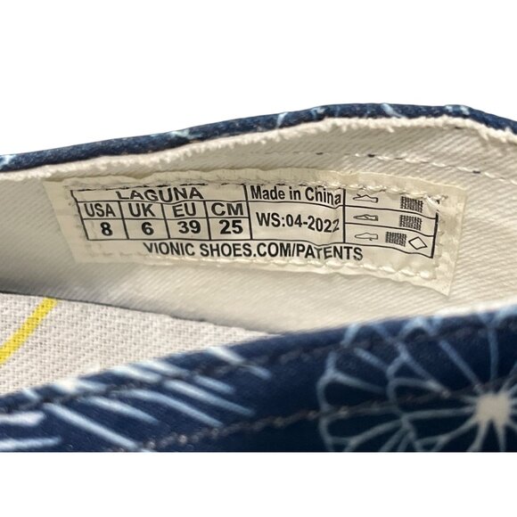 Vionic Laguna Espadrille Slip-On Shoes Blue Ocean Canvas Womens Size 8 - Picture 7 of 9